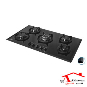 گاز رومیزی شیشه 5 شعله کد G35-S-HE اخوان