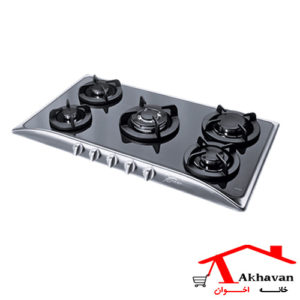 گاز رومیزی شیشه استیل 4 شعله کد G46 اخوان