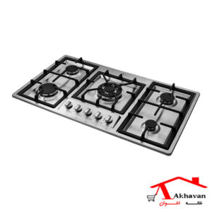 گاز رومیزی استیل 5 شعله کد Gi135-S اخوان