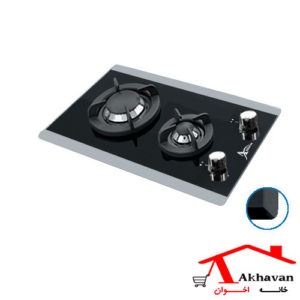 گاز رومیزی شیشه ای 2 شعله کد V30 اخوان