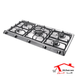 گاز رومیزی استیل 6 شعله کد Gi104 اخوان