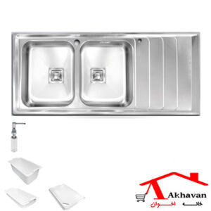 سینک ظرفشویی توکار کد 504 اخوان